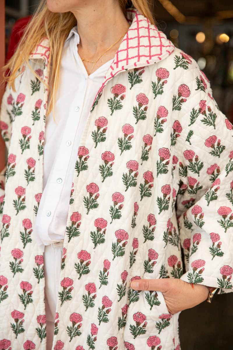 Quilted reversible jacket