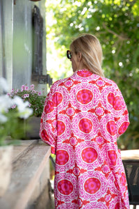 Cotton Kimono Suzani Print