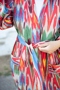 Cotton ikat kimono