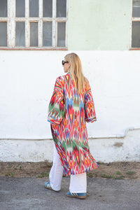 Cotton ikat kimono