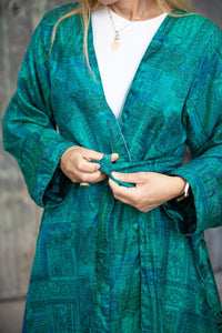 REVERSIBLE OLD SARI KIMONO