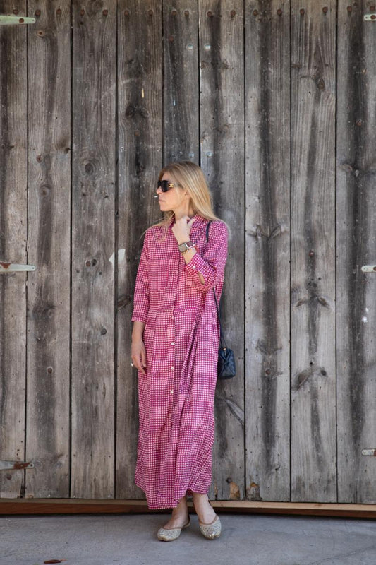 Audrey Pink dots dress