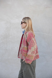 Old Kantha reversible short jacket