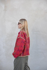 Old Kantha reversible short jacket