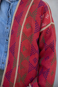 Old Kantha reversible short jacket