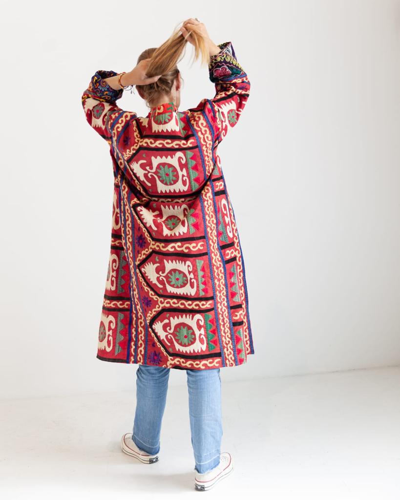 Suzani vintage long kimono