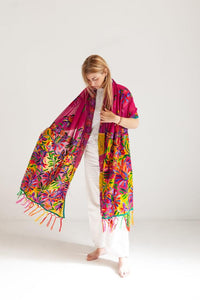 Shawl embroidered