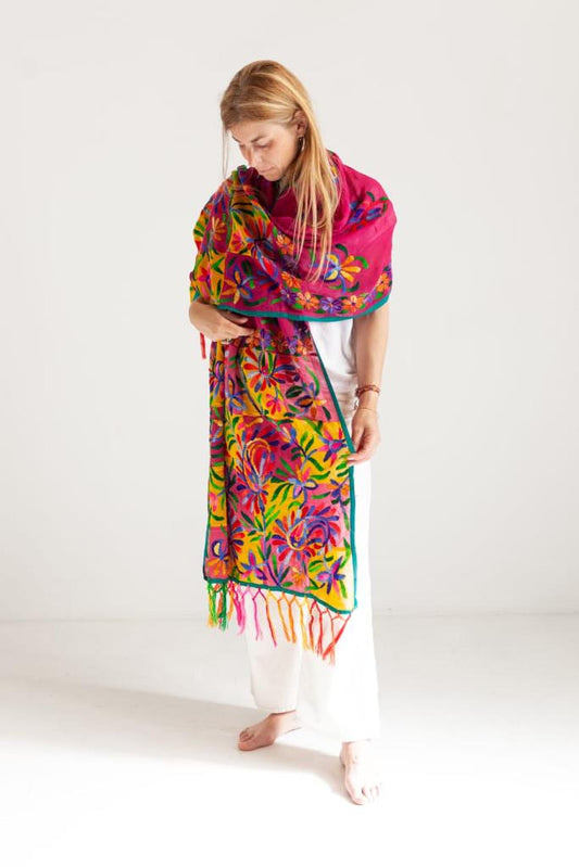 Shawl embroidered