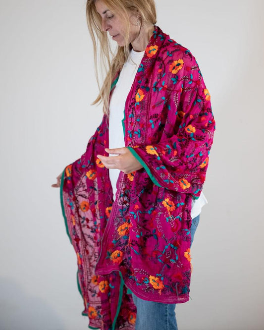 Shawl embroidered