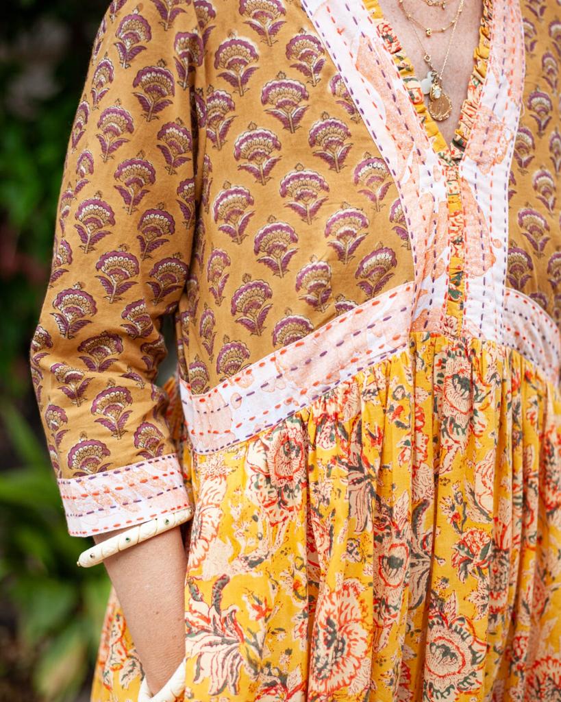 Sanjana Mustard Dress