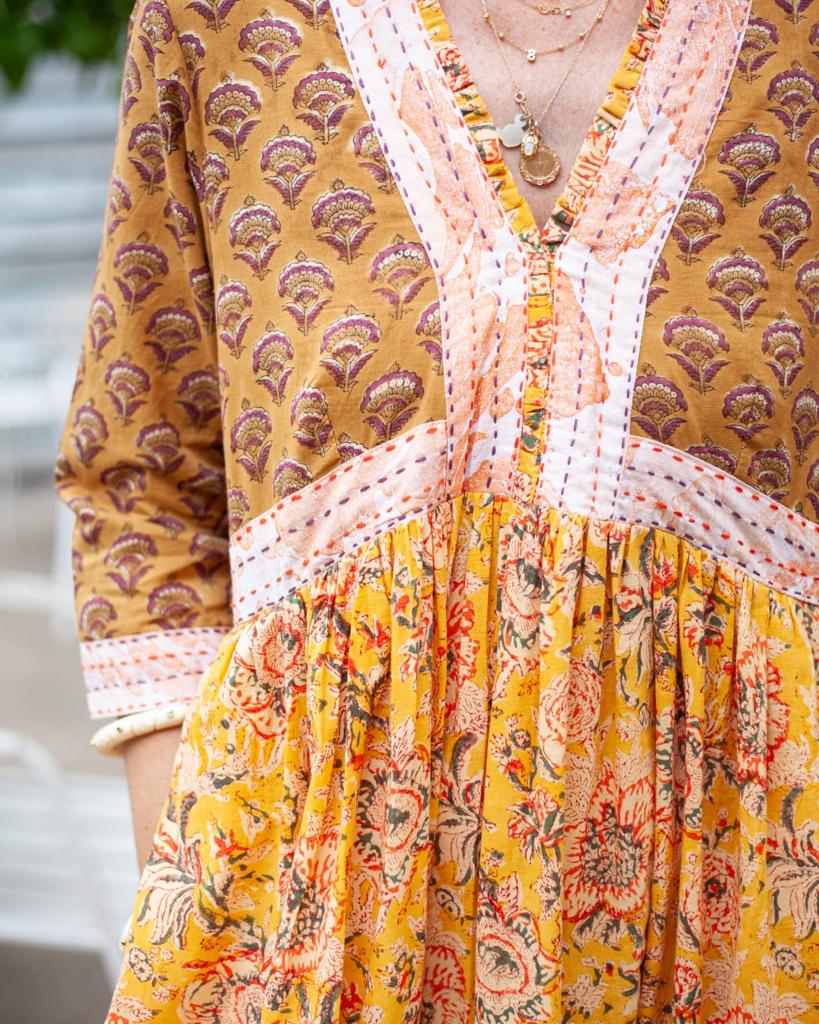 Sanjana Mustard Dress
