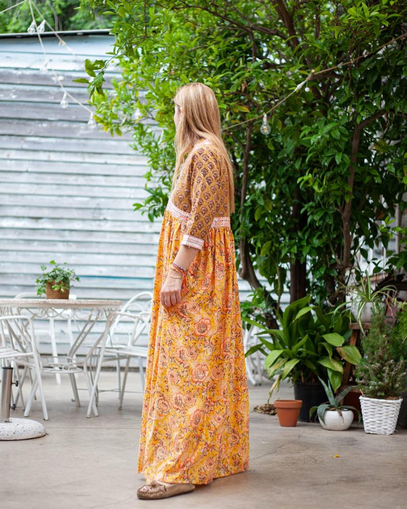 Sanjana Mustard Dress