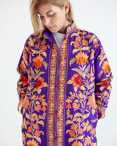 Floral silk jacket