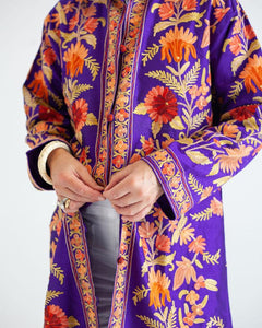 Floral silk jacket
