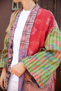 Silk Vintage Kantha kimono