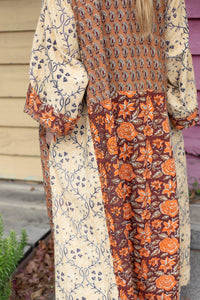 Patchwork cotton kimono