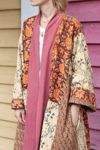 Patchwork cotton kimono