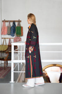 Embroidery cotton kimono