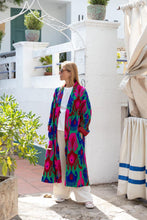 Load image into Gallery viewer, Capri cotton embroidery ikat kimono
