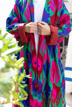 Cargar imagen en el visor de la galería, Capri cotton embroidery ikat kimono
