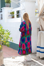 Carica l&#39;immagine nel visualizzatore di Gallery, Capri cotton embroidery ikat kimono
