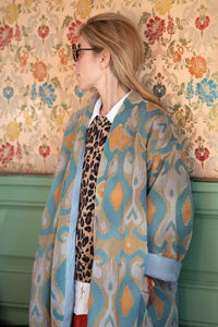 Velvet embroidery kimono