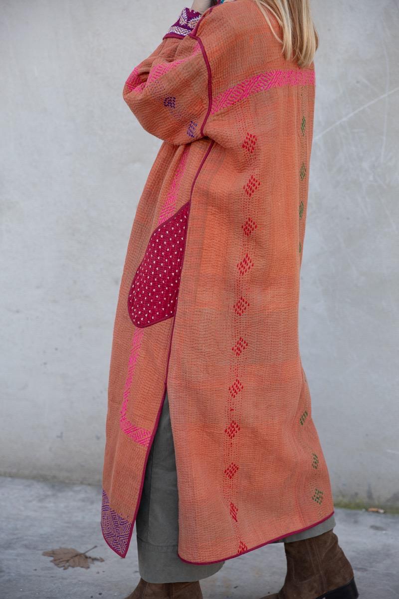 Old kantha reversible coat