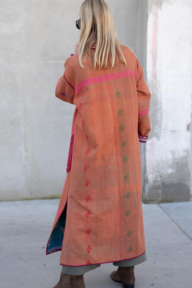 Old kantha reversible coat