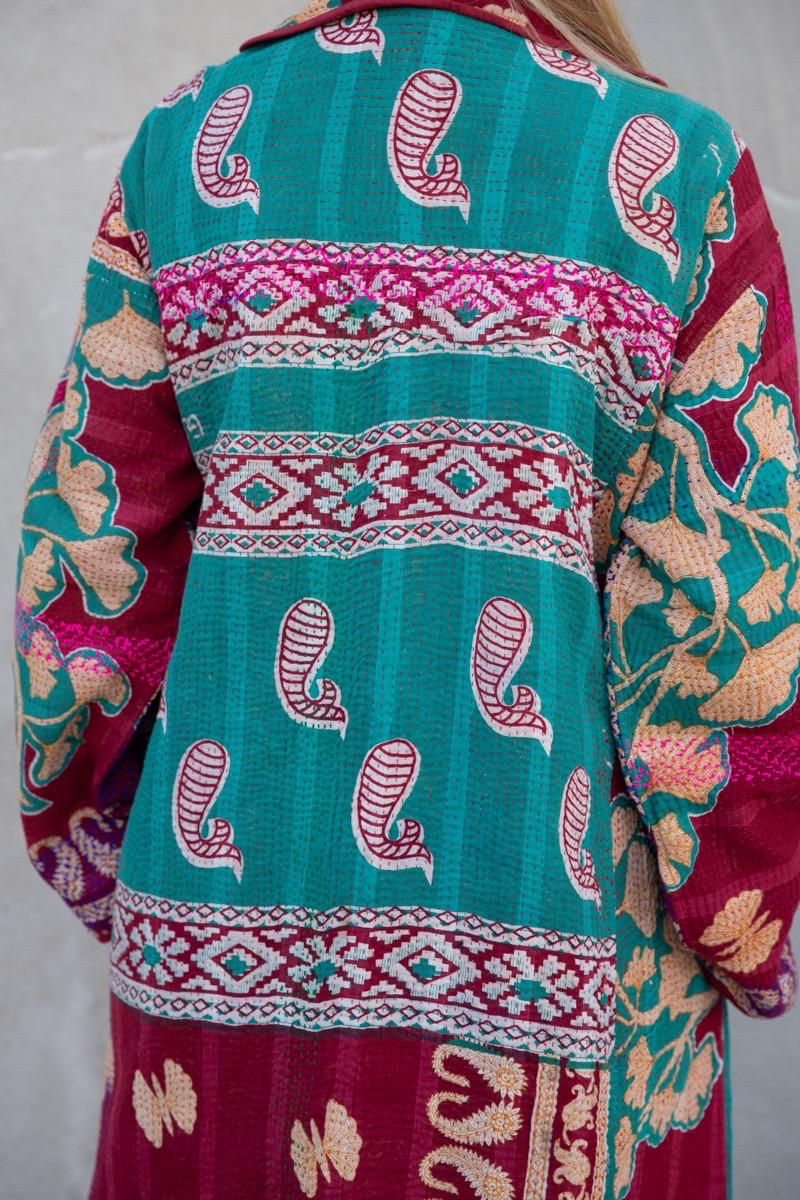 Old kantha reversible coat
