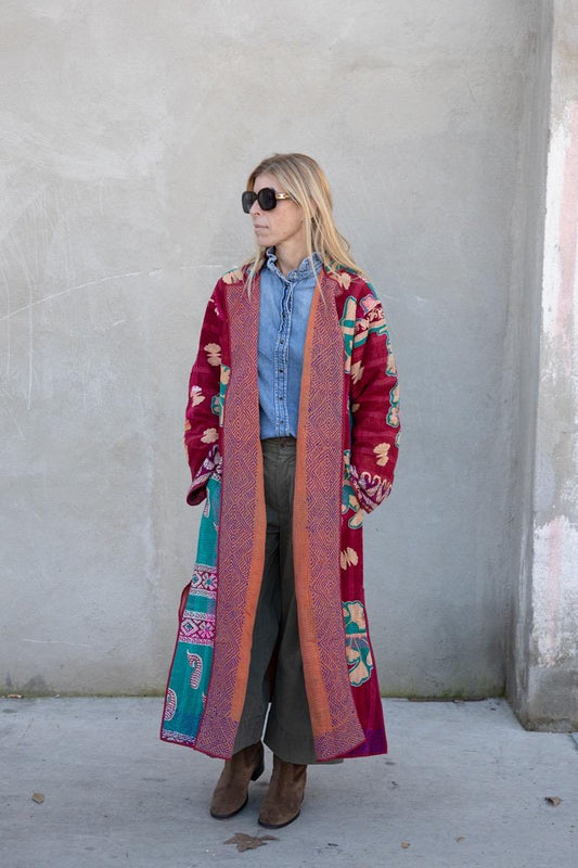 Old kantha reversible coat