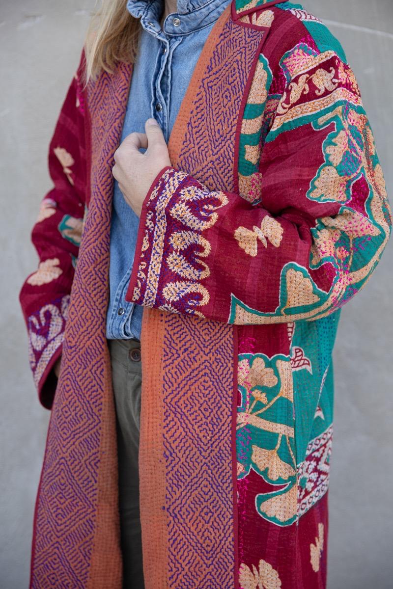 Old kantha reversible coat