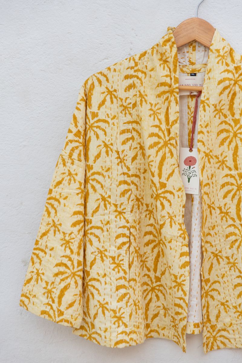 Palm short kimono