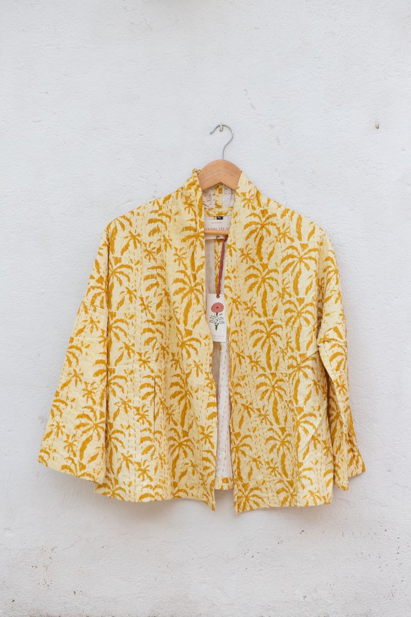 Palm short kimono