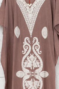 Long embroidered kaftan