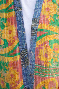 Old kantha embroidered reversible Vest