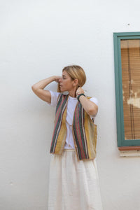 Old kantha reversible Vest