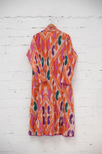 Ikat Orange Dress