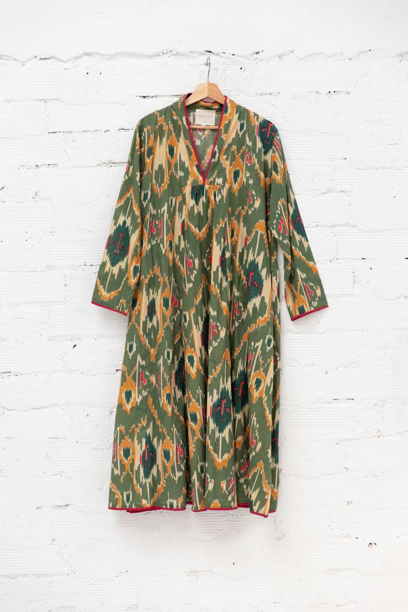 Ikat Green Dress