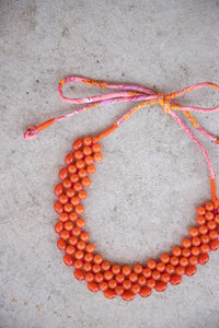 Orange Glass Necklace