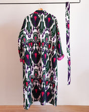 Load image into Gallery viewer, Multi Color  Capri cotton embroidered ikat kimono
