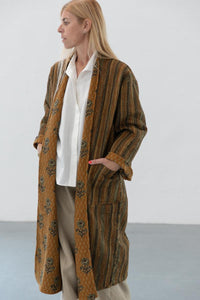 REVERSIBLE LONG QUILTED COAT