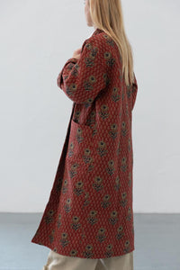 REVERSIBLE LONG QUILTED COAT