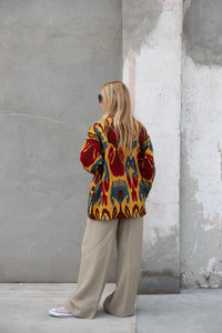 SHORT MUSTURED CAPRI KIMONO