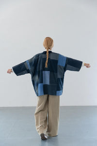 PATCHWORK JEANS KIMONO