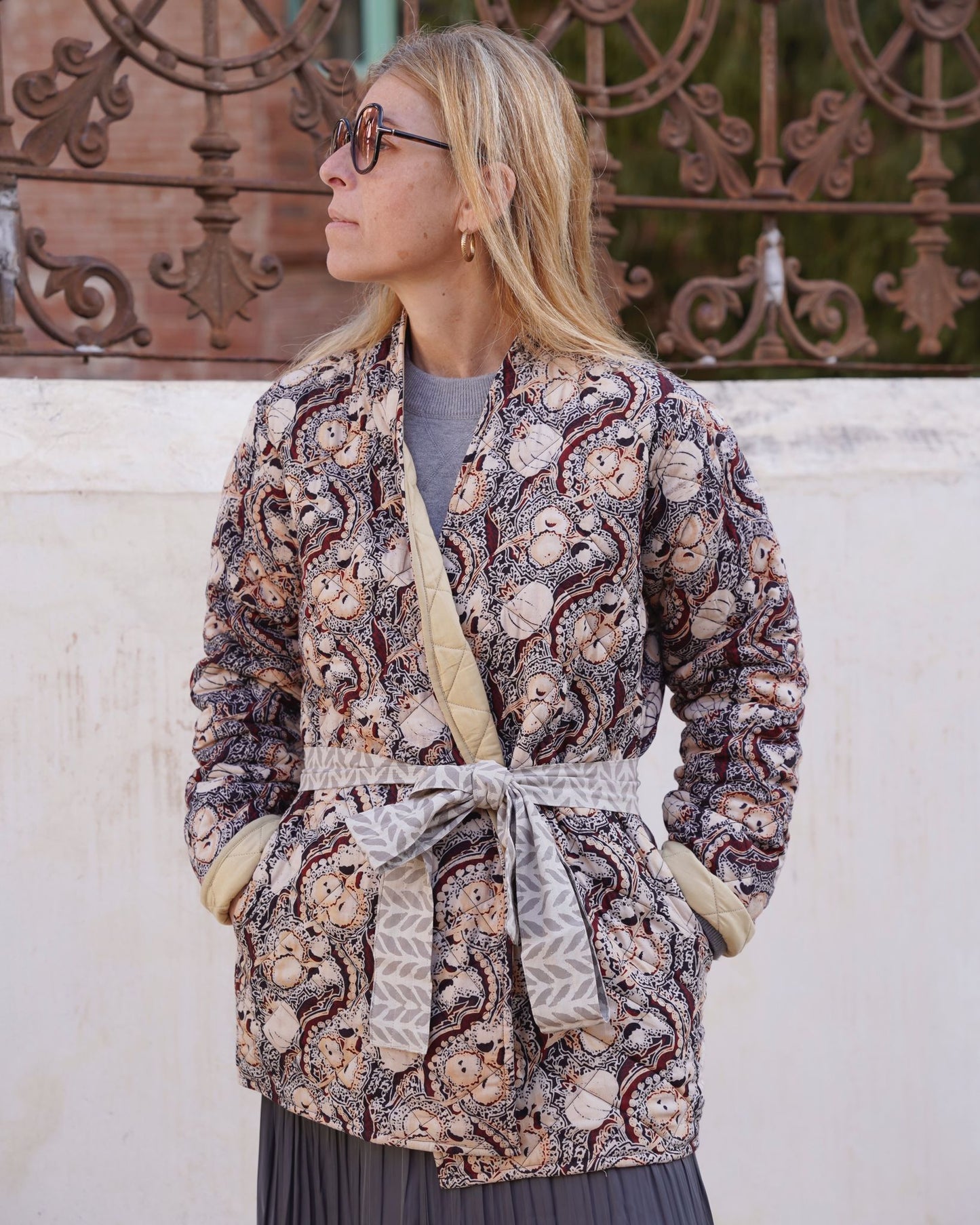 Quilted Kimono with belt