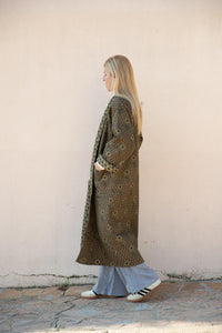 REVERSIBLE LONG QUILTED COAT