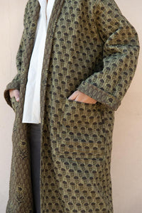 REVERSIBLE LONG QUILTED COAT