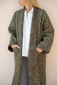 REVERSIBLE LONG QUILTED COAT