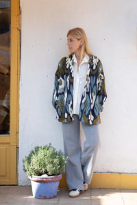 SHORT MUSTURED CAPRI KIMONO