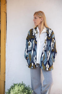 SHORT MUSTURED CAPRI KIMONO